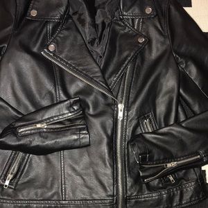 Faux Leather Biker Jacket